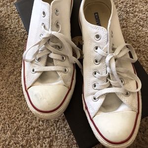 Women's White Converse 8.5